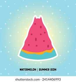 watermelon summer icons miami color style