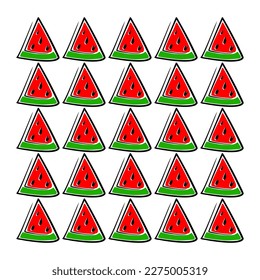 Wassermelone, Sommer-Panel-Hintergrund. Tapete im Pop-Stil.