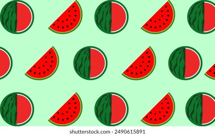 Watermelon summer pattern seamless with eps format file.