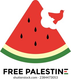 Watermelon For Support Freedom Of Palestine. Symbol Of Protest