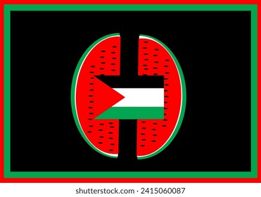 Watermelon as symbol for saving Palestine. Watermelon is a great symbol for Palestinians.