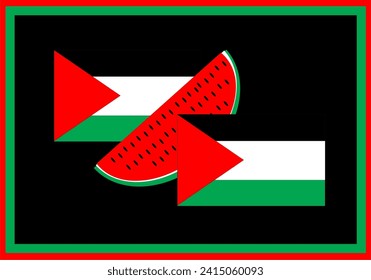 Watermelon as symbol for saving Palestine. Watermelon is a great symbol for Palestinians.