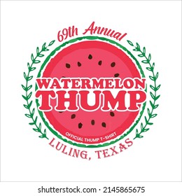 Watermelon Thump Festival T-shirt
word typography design
