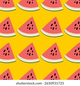 Watermelon time pattern, summer time, colorful time, beach moment, pink yellow