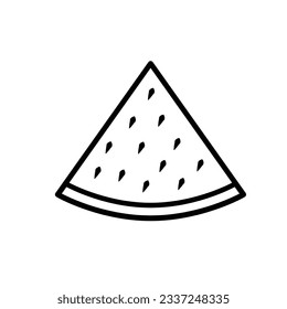 watermelon triangle outline icon vector illustration eps