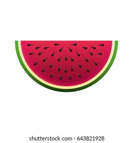 watermelon tropical fruit icon