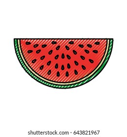 watermelon tropical fruit icon