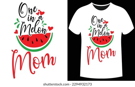 Watermelon T-shirt design for Father's and Mother's Day in Illustration.