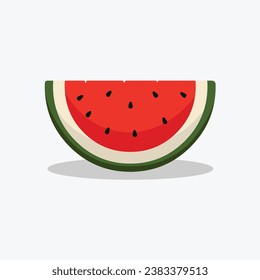 Watermelon Vector Art Isolated in White Background