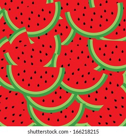 watermelon vector cartoon for background 