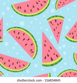 Watermelon vector colorful seamless pattern