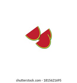 watermelon vector design ilustration icon logo templat