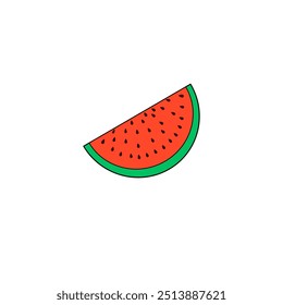 watermelon vector design, watermelon slices, watermelon seeds