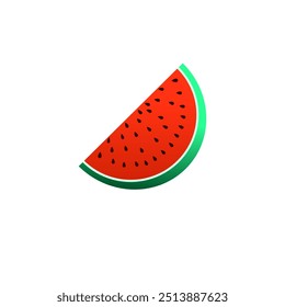 watermelon vector design, watermelon slices, watermelon seeds