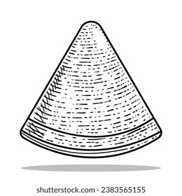 watermelon vector engraving style hand drawn black and white