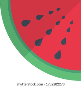 watermelon vector flat color icon 