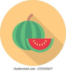 Wassermelone, Vektorflachsymbol 