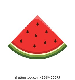 Watermelon Vector in Flat Design Style