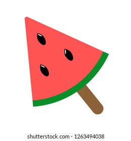 watermelon vector flat icon. 