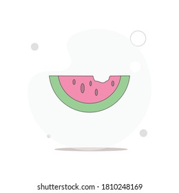 Wassermelon, Vektorgrafik auf Weiß