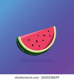 ilustração plana do vetor de melancia na fruta de fundo gradiente para slots de cassino