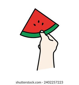 ilustración plana vectorial de la sandía perfecta para el diseño de verano