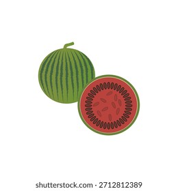 Vector de sandía, Vector de frutas, rebanada de sandía, agricultura, Vector de semillas