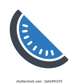 watermelon vector glyph flat icon 