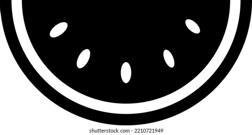 Watermelon, vector. Watermelon icon in black color on a white background.