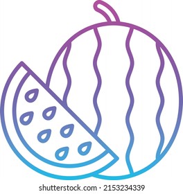 Watermelon vector icon. Can be used for printing, mobile and web applications.