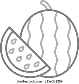 Watermelon vector icon. Can be used for printing, mobile and web applications.
