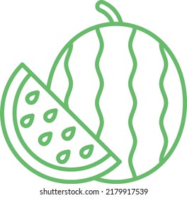 Watermelon vector icon. Can be used for printing, mobile and web applications.