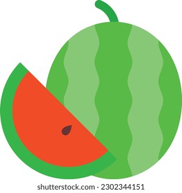 Watermelon vector icon. Can be used for printing, mobile and web applications.