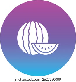 Watermelon vector icon. Can be used for printing, mobile and web applications.