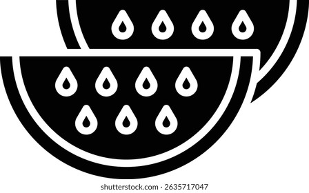 Watermelon vector icon. Can be used for printing, mobile and web applications.