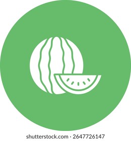 Watermelon vector icon. Can be used for printing, mobile and web applications.