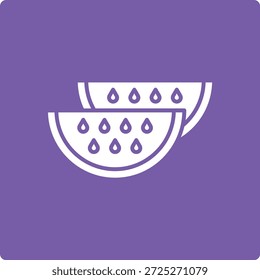 Icono de Vector de sandía. Se puede utilizar para aplicaciones de impresión, móviles y de Web.
