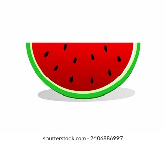 watermelon vector. icon. ilustration. red object. fruit. background