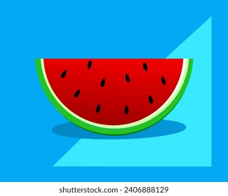 vector de sandía. de %PRODUCTNAME. Ilustración. objeto rojo. fruta. fondo