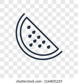Watermelon vector icon isolated on transparent background, Watermelon logo concept