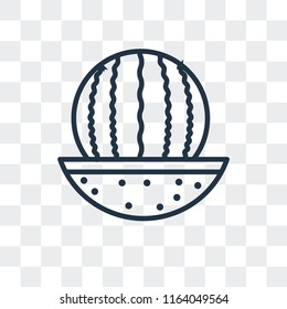 Watermelon vector icon isolated on transparent background, Watermelon logo concept