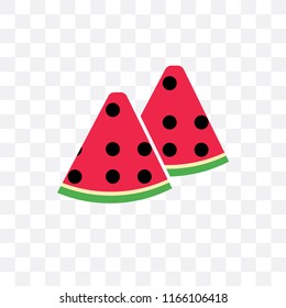Watermelon vector icon isolated on transparent background, Watermelon logo concept