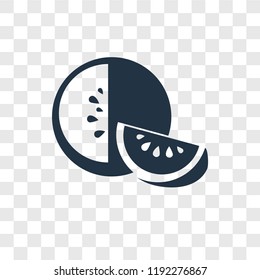 Watermelon vector icon isolated on transparent background, Watermelon transparency logo concept