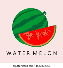 watermelon vector icon logo design