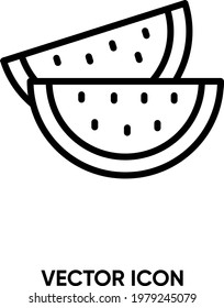Watermelon vector icon. Modern, simple flat vector illustration for website or mobile app.Melon symbol, logo illustration. Pixel perfect vector graphics