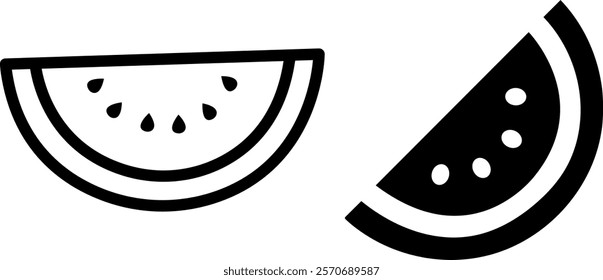 "Watermelon Vector Icon Set: Fresh and Juicy Designs for Creative Projects"