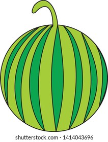Watermelon vector icon shows icons of natural fresh fruits