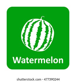 Watermelon vector icon for web and print