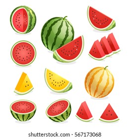 Watermelon. Vector Illustration.