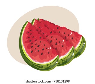 watermelon vector illustration
